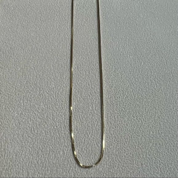 14k real gold 20” chain necklace perfect gift box chain necklace - Picture 3 of 5